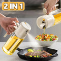 2 In 1 Oil Sprayer Bottle BBQ Cooking Oil Dispenser Olive Oil Pourers Sprayer...