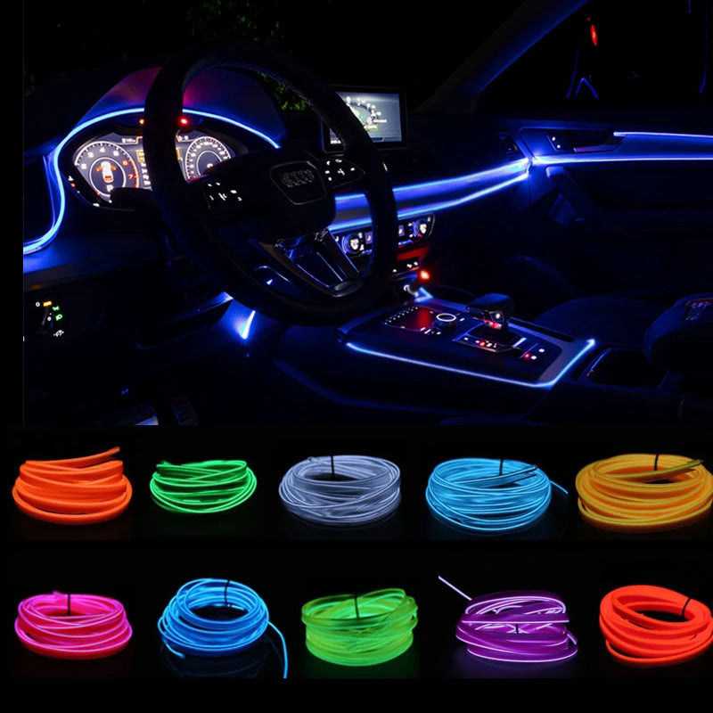 Car Decorations Interior LED Ambient Lights USB LED Panel Dashboard With Atmo...